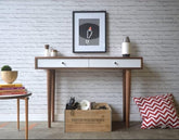 ONIJA Wooden Console Table for Living Room | Side Entrance Table for Home with 2 Drawers